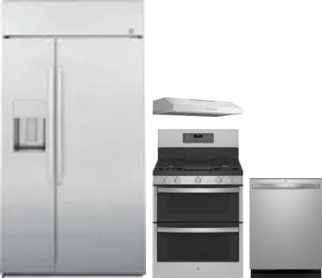 4 Piece Package Includes Refrigerator, Range, Hood And Dishwasher